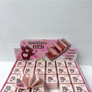 Lua e neve LN02460 4 in 1 blush/iluminador/contorno/po compacto c/24 pcs