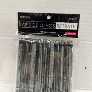 Bellafemme BF10004 lapis retrátil p/olhos  COR: preto c/12 pcs